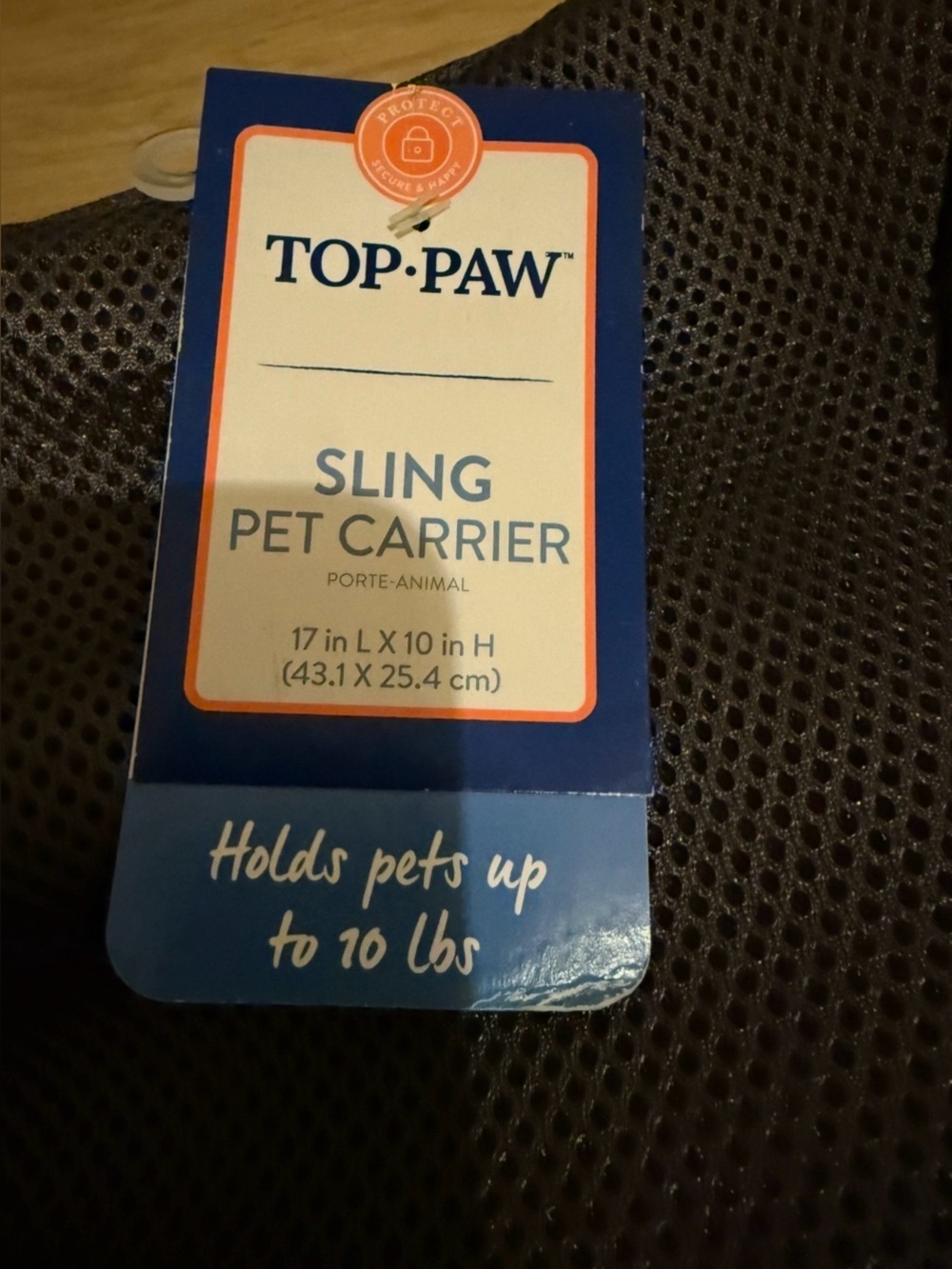 TOP PAW Sling Pet Carrier 🐾 Black Mesh Small Dog/Cat Carrier BNWT Travel Vaca - Picture 2 of 3